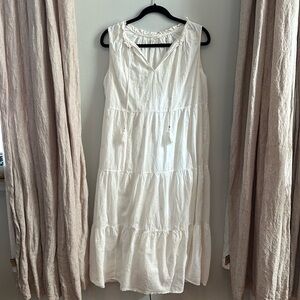 Lovestitch Tiered Cotton Maxi Dress, Size Large